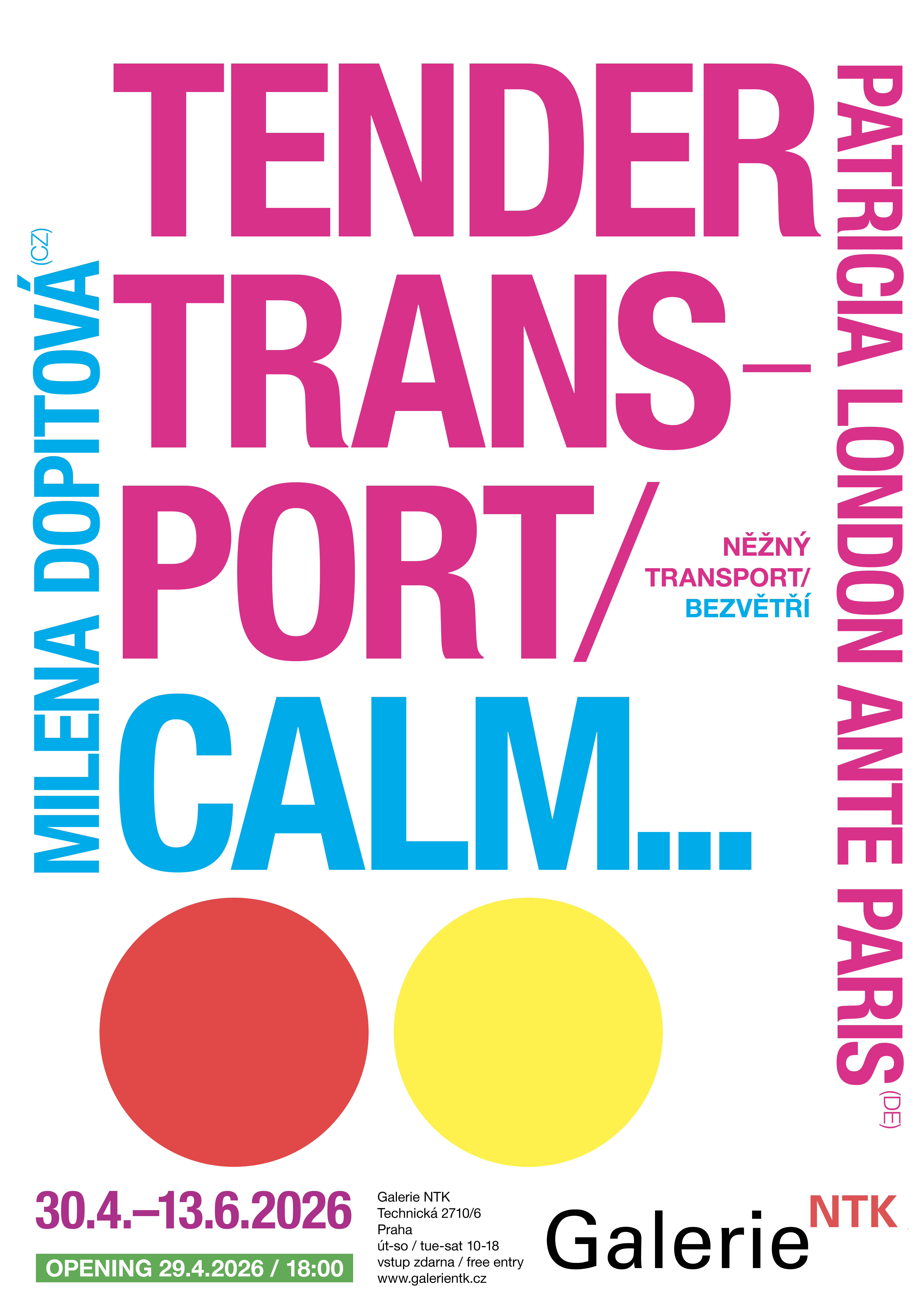 Poster for exhibition TENDER TRANSPORT Poster for exhibition TENDER TRANSPORT